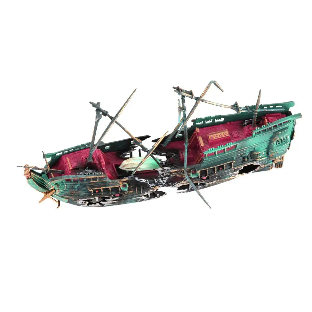 Fish Tank Ship Wreck & Divers Decor