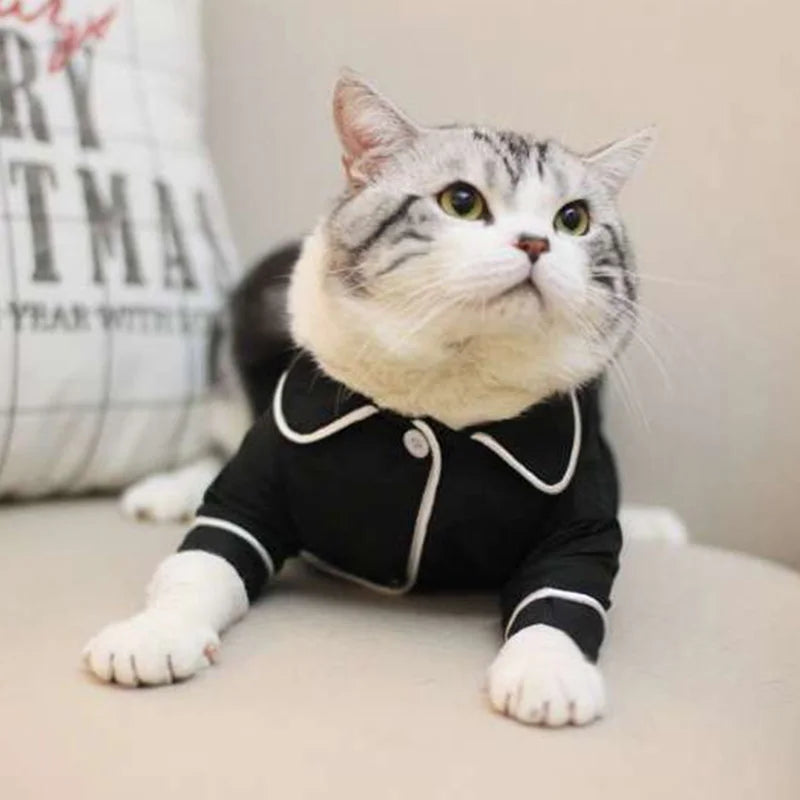 Stylish Cat & Small Dog Soft Pajamas