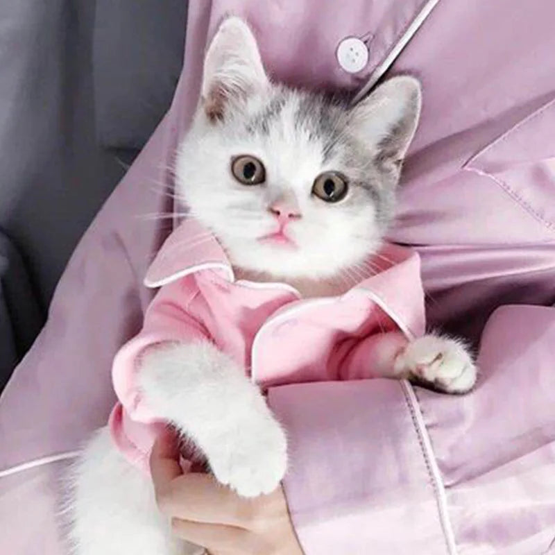 Stylish Cat & Small Dog Soft Pajamas