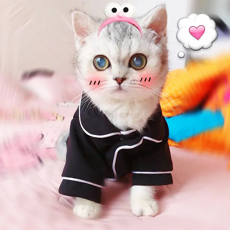 Stylish Cat & Small Dog Soft Pajamas