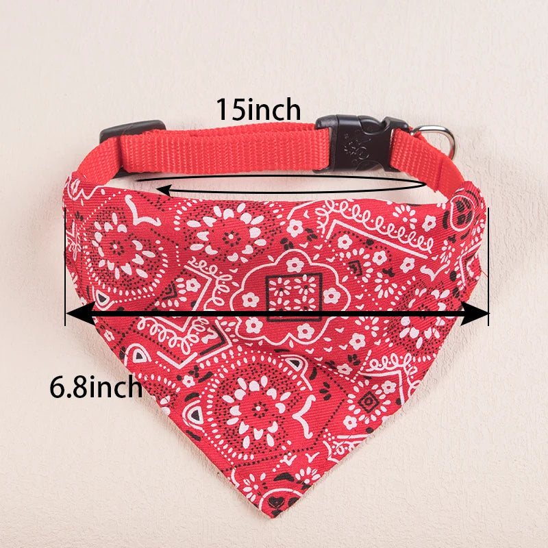 Cat Dog Bandana Collar Adjustable