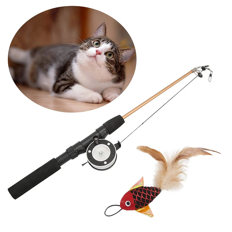 Cat Toy Fishing Rod Realistic Fish