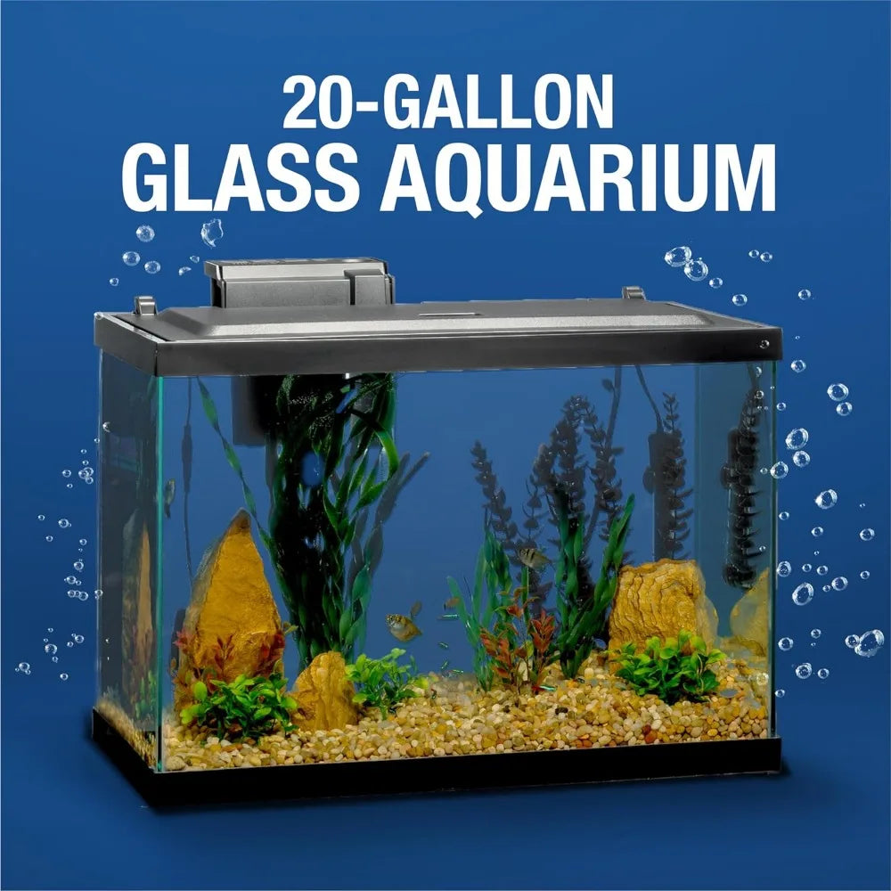 20 Gallon Fish Tank Kit LED Lighting