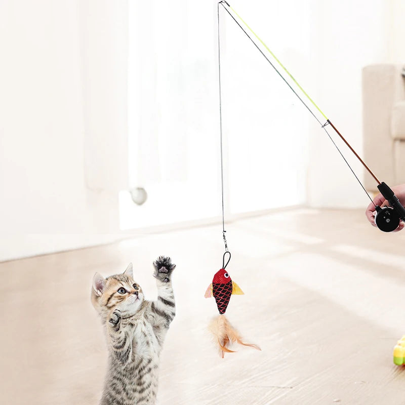 Cat Toy Fishing Rod Realistic Fish