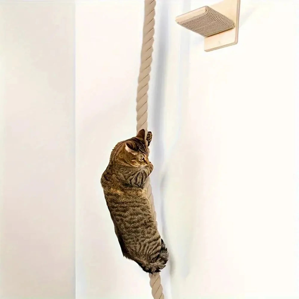 Cat Wall Mount Climbing Rope Pedestal