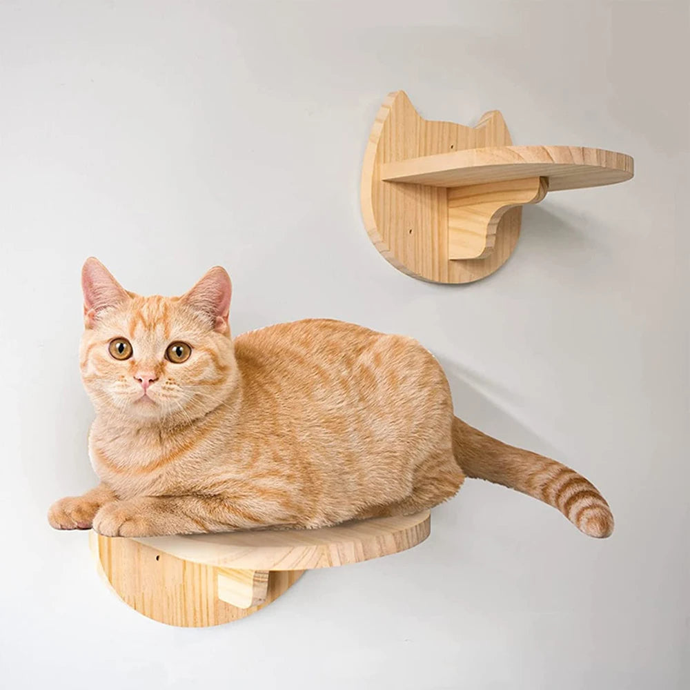 Cat Climbing Shelf Wall Mounted Four Step Stairway With Sisal