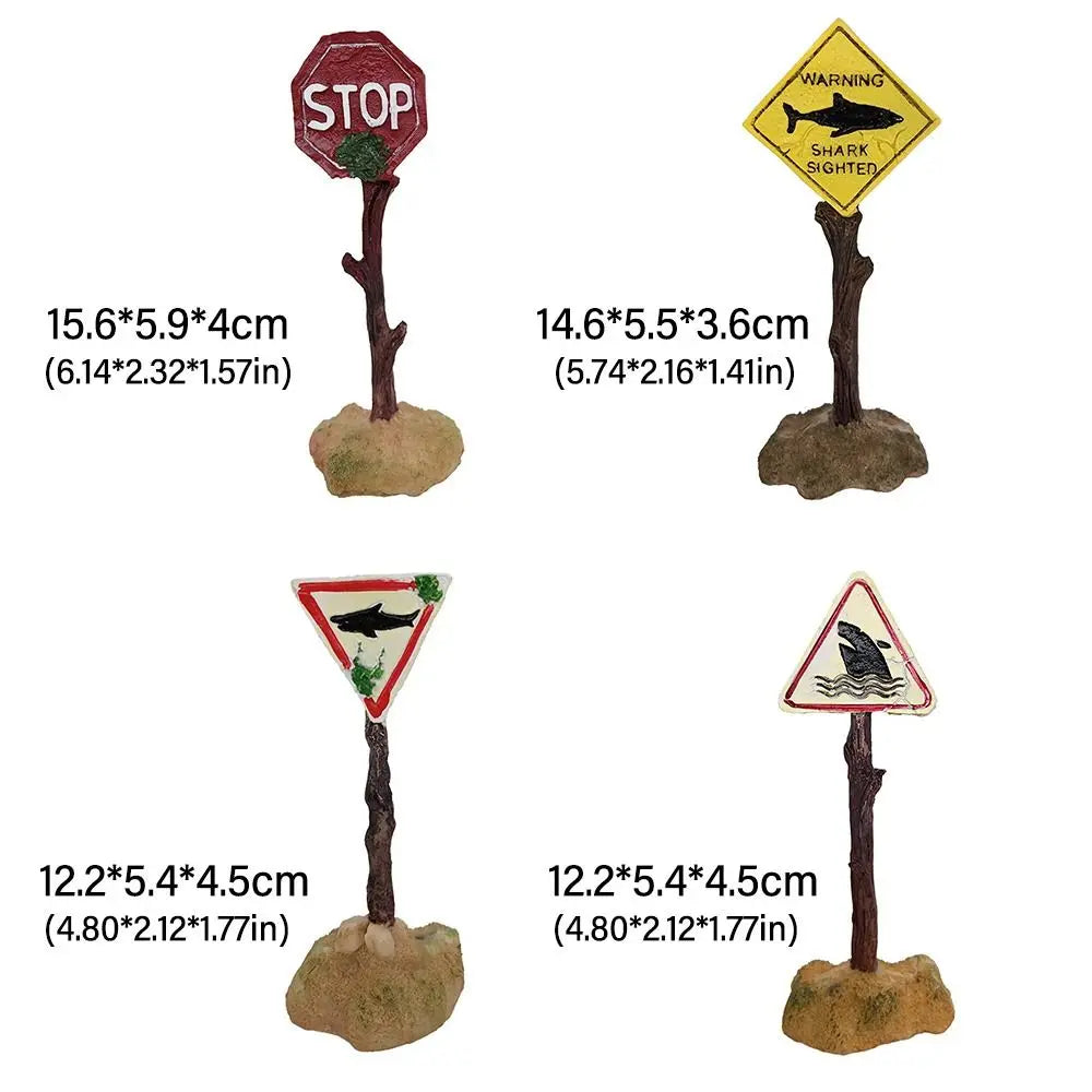 Fish Tank Warning Signs Landscape Accessories