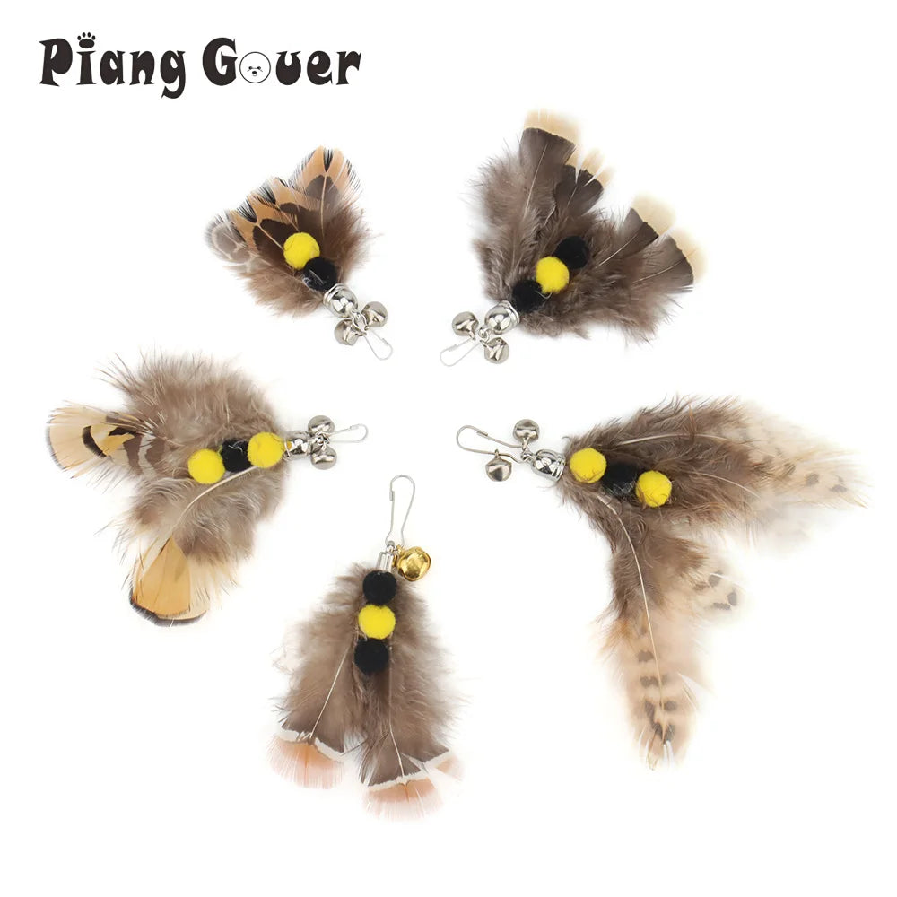 5pcs/10pcs Artificial Insect Cat Teaser Replacements