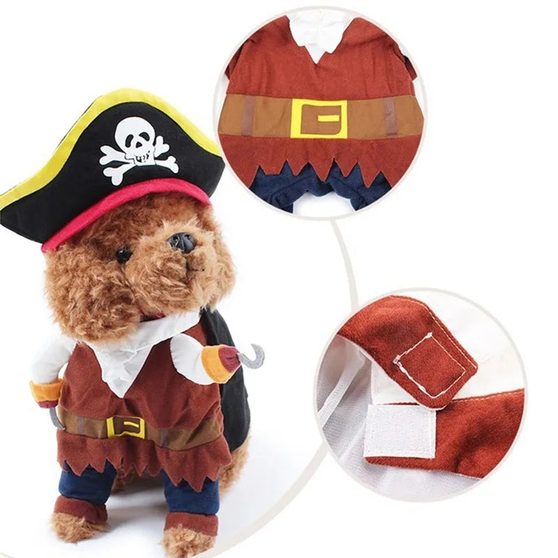 Cat Dog Halloween Pirate Costume