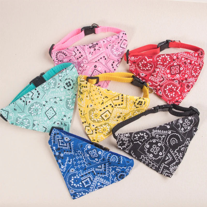 Cat Dog Bandana Collar Adjustable