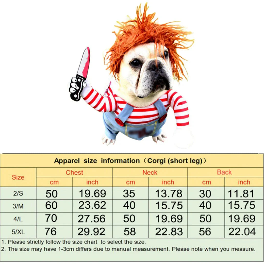 Dog Cat Chucky Costume