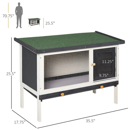 Wood Rabbit Cage Indoor/Outdoor