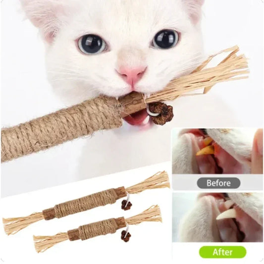 Teeth Cleaning Cat Chew Stick Natural Hairball