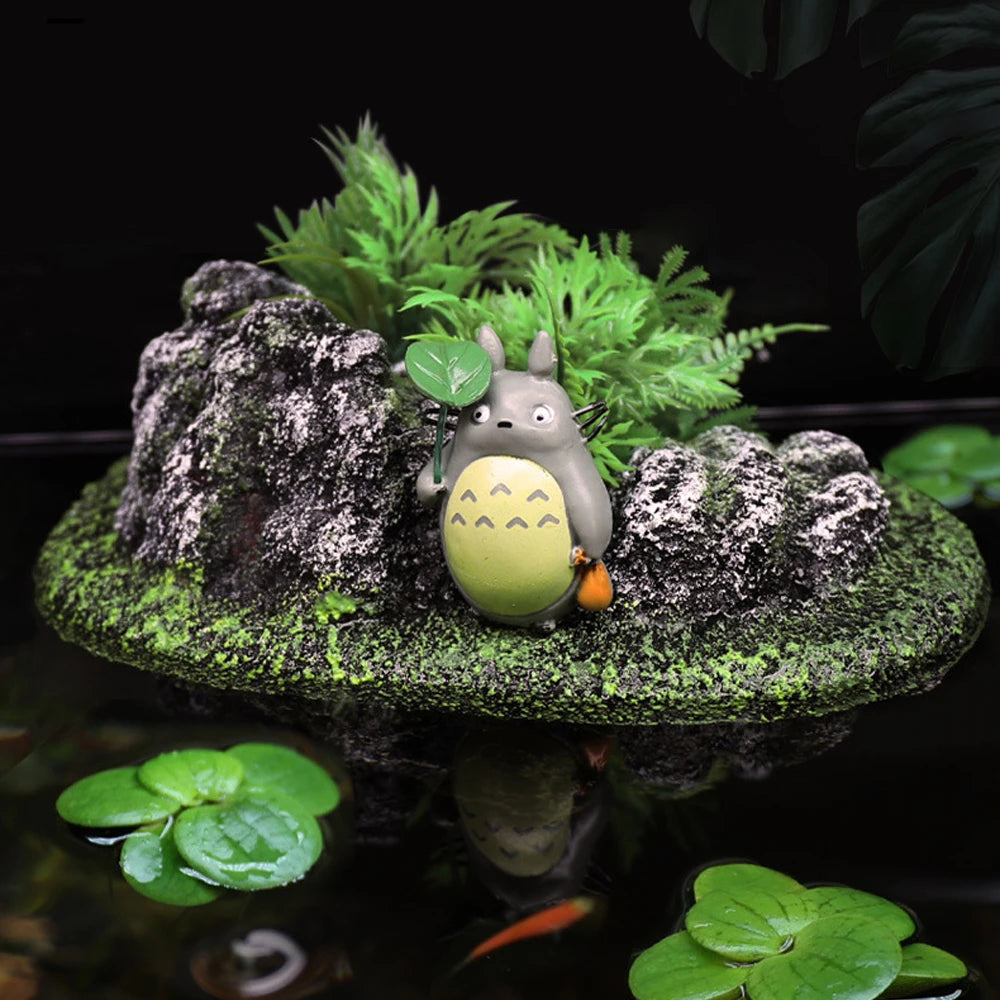 Suspended Island Fish Tank Decorative Creative Floating Stone Simulation Plants Caverns Crafts Ornaments Aquarium Accessories
Fish Tank Decor Floating Stone With :Plants