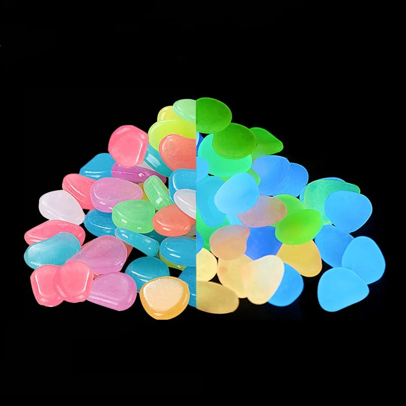 50/100Pcs Glow in the Dark Garden Pebbles For Sidewalk Garden Terrace Lawn Garden Patio Fish Tank Aquarium Decoration Glow Stone
50/100Pcs Glow In The Dark Fish Tank Stones