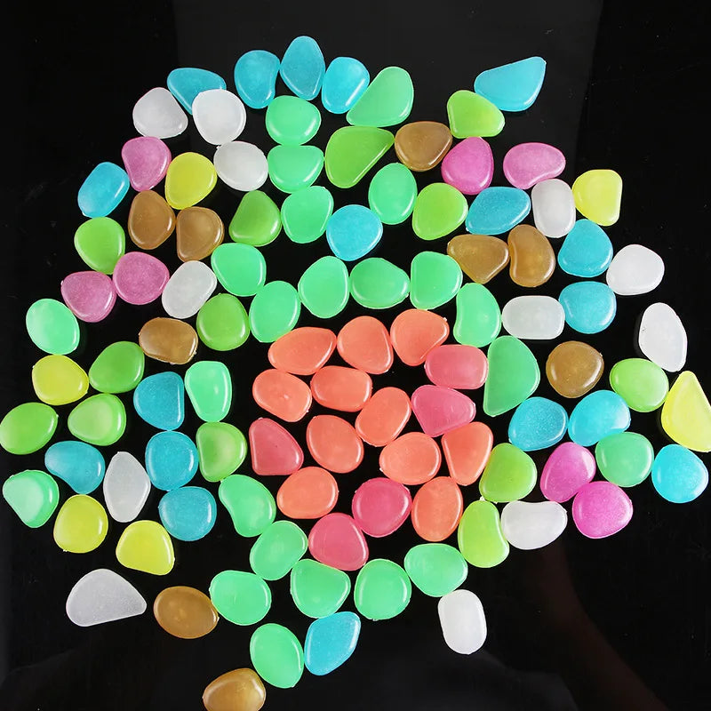 50/100Pcs Glow in the Dark Garden Pebbles For Sidewalk Garden Terrace Lawn Garden Patio Fish Tank Aquarium Decoration Glow Stone
50/100Pcs Glow In The Dark Fish Tank Stones