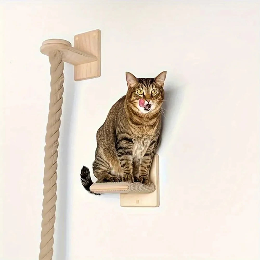 Cat Wall Mount Climbing Rope Pedestal