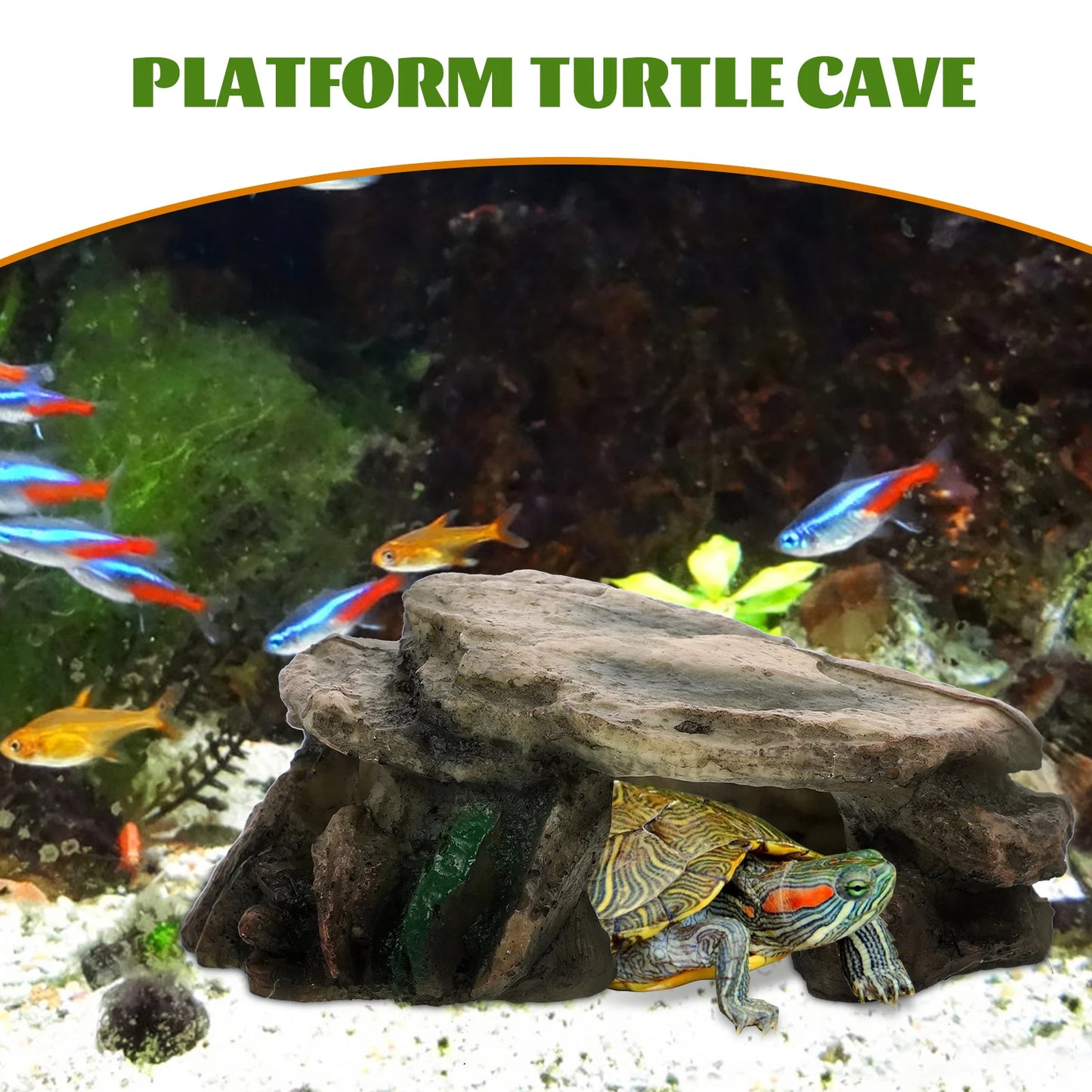 Reptile Habitat Fish Tank Platform Turtle