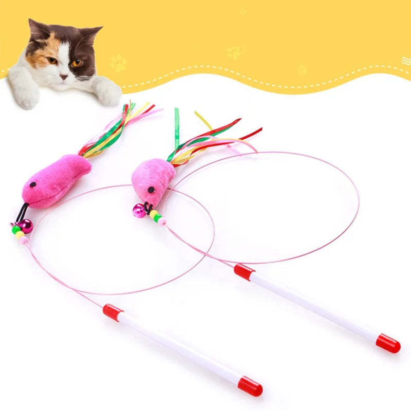 Cat Toy Mouse Or Fish Teaser Wire